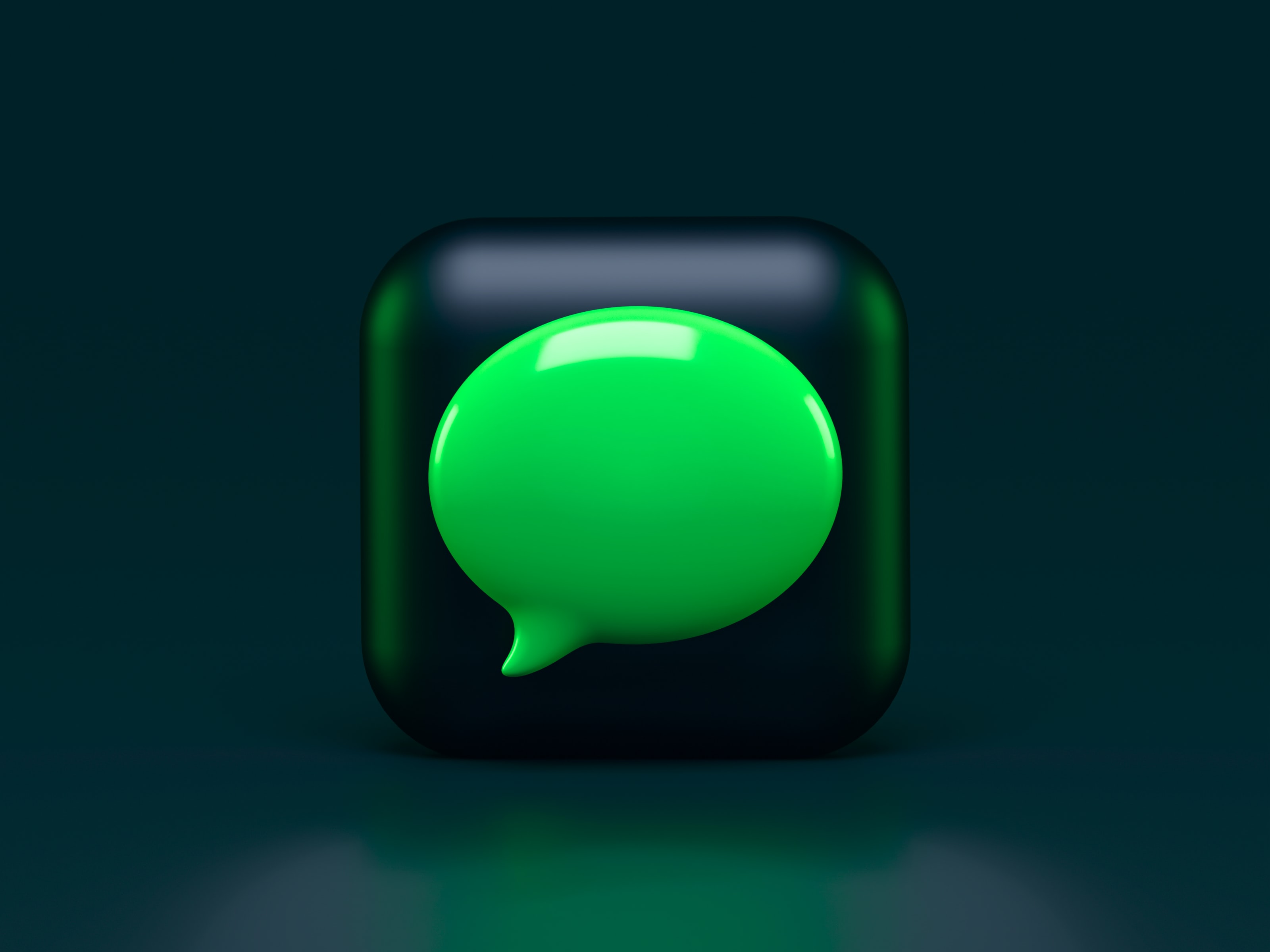 groene gestileerde tekstballon