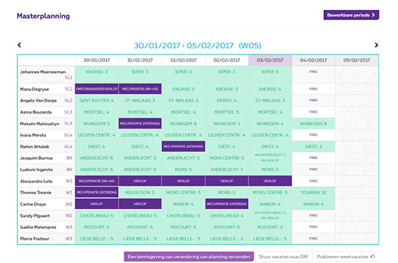 Planning d'entreprise